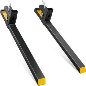 VEVOR Pallet Forks, 4000 lbs Capacity clamp on Pallet Forks, 60" Tractor Bucket Forks, Heavy Duty Front Loader Attachment for Tractor, Loader Buc