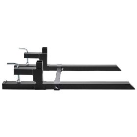 VEVOR Pallet Forks, 2000 lbs Clamp on Pallet Forks, 43" Total Length Tractor Bucket Forks with Adjustable Stabilizer bar
